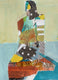 Original art for sale at UGallery.com | Collage Figure #9 by Gail Ragains | $350 | mixed media artwork | 15' h x 11' w | thumbnail 1