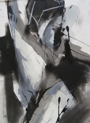 Gestural Ink Drawing #5 by Gail Ragains |   Closeup View of Artwork 