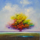 Original art for sale at UGallery.com | Maple Lane by George Peebles | $2,700 | oil painting | 36' h x 36' w | thumbnail 1