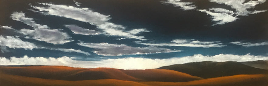 oil painting by Mandy Main titled Golden Hills XXIV