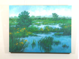 Goldenrod Marsh by Suzanne Massion |  Context View of Artwork 