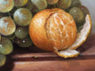 Original art for sale at UGallery.com | Mandarin and Grape by Nikolay Rizhankov | $575 | oil painting | 10' h x 10' w | thumbnail 4