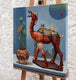 Original art for sale at UGallery.com | Bactrian Camel by Guigen Zha | $1,000 | oil painting | 20' h x 20' w | thumbnail 2