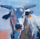 Original art for sale at UGallery.com | Bright Bull by Heather Foster | $375 | acrylic painting | 6' h x 6' w | thumbnail 1