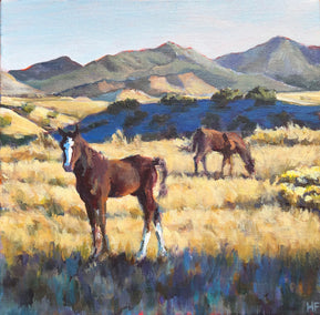 acrylic painting by Heather Foster titled Colt Stare