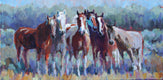 Original art for sale at UGallery.com | Say Cheese by Heather Foster | $1,950 | acrylic painting | 12' h x 24' w | thumbnail 1