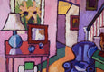 Original art for sale at UGallery.com | Crowded House by Robert Hofherr | $1,025 | acrylic painting | 24' h x 30' w | thumbnail 4