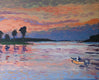 Original art for sale at UGallery.com | Indian River Bay by Robert Hofherr | $650 | acrylic painting | 16' h x 20' w | thumbnail 1