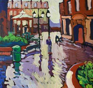 Rain in the City by Robert Hofherr |   Closeup View of Artwork 