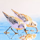 Original art for sale at UGallery.com | Sanderlings into the Sand by Emil Morhardt | $1,100 | acrylic painting | 24' h x 24' w | thumbnail 1