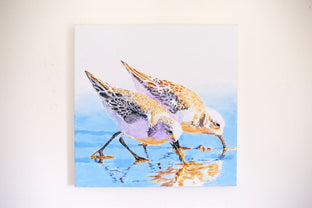 Sanderlings into the Sand by Emil Morhardt |  Context View of Artwork 