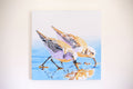 Original art for sale at UGallery.com | Sanderlings into the Sand by Emil Morhardt | $1,100 | acrylic painting | 24' h x 24' w | thumbnail 3