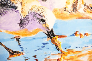 Sanderlings into the Sand by Emil Morhardt |   Closeup View of Artwork 