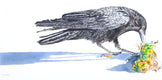 Original art for sale at UGallery.com | The Crow and the Seaweed by Emil Morhardt | $1,250 | acrylic painting | 18' h x 36' w | thumbnail 1