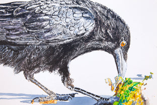 The Crow and the Seaweed by Emil Morhardt |   Closeup View of Artwork 