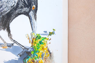 The Crow and the Seaweed by Emil Morhardt |  Side View of Artwork 