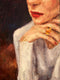 Original art for sale at UGallery.com | Red, Red Lips by Nava Lundy | $2,450 | acrylic painting | 40' h x 30' w | thumbnail 1