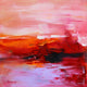 Original art for sale at UGallery.com | Orange on Pink by Sarah Parsons | $300 | oil painting | 12' h x 12' w | thumbnail 1