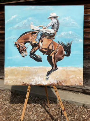 Roughstock Ride by Alana Clumeck |  Context View of Artwork 