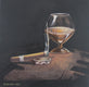 Original art for sale at UGallery.com | Smoking a Cigar by Diana Elena Chelaru | $500 | acrylic painting | 12' h x 12' w | thumbnail 1