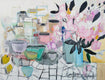 Original art for sale at UGallery.com | Tupperware Party by Autumn Rose | $2,525 | mixed media artwork | 48' h x 36' w | thumbnail 1