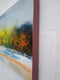 Original art for sale at UGallery.com | First Snowfall by George Peebles | $750 | oil painting | 12' h x 24' w | thumbnail 2