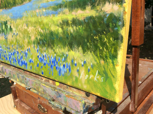 Field with Lupine by David Forks |  Side View of Artwork 