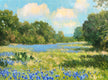 Original art for sale at UGallery.com | Field with Lupine by David Forks | $675 | oil painting | 12' h x 16' w | thumbnail 1