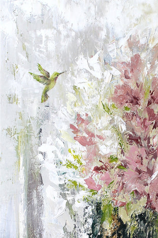 Bouquet with Hummingbird III by Naoko Paluszak |  Side View of Artwork 