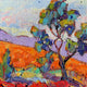 Original art for sale at UGallery.com | Eucalyptus Landscape by James Hartman | $950 | oil painting | 20' h x 20' w | thumbnail 1