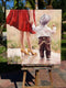 Original art for sale at UGallery.com | Take My Hand by Nava Lundy | $2,575 | acrylic painting | 36' h x 36' w | thumbnail 3