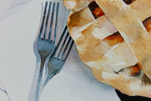 Peach Pie for Two by Dwight Smith |   Closeup View of Artwork 