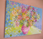 Original art for sale at UGallery.com | Flowers in Pink Vase by Natasha Tayles | $1,000 | acrylic painting | 24' h x 36' w | thumbnail 2