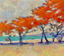 Original art for sale at UGallery.com | Orange Cypress by James Hartman | $4,350 | oil painting | 42' h x 48' w | thumbnail 1