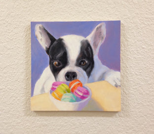 Boston Terrier with Macarons by Pat Doherty |  Context View of Artwork 