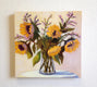 Original art for sale at UGallery.com | Sunflowers in Glass Vase by Pat Doherty | $975 | oil painting | 18' h x 18' w | thumbnail 3