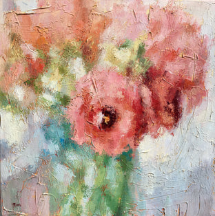 Pink and Peach Peonies by Nava Lundy |  Artwork Main Image 