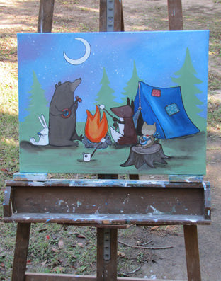 The Camping Trip by Andrea Doss |   Closeup View of Artwork 