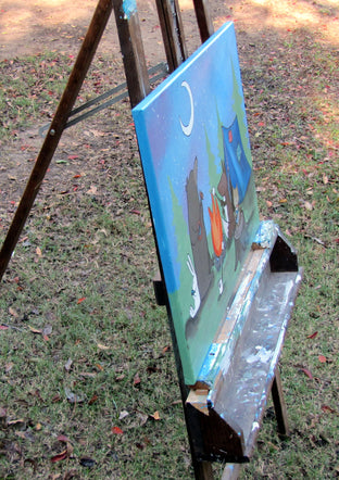 The Camping Trip by Andrea Doss |  Side View of Artwork 