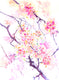 Original art for sale at UGallery.com | Cherry Blossom (Sakura) by Suren Nersisyan | $500 | watercolor painting | 30' h x 22' w | thumbnail 4