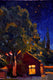 Original art for sale at UGallery.com | Small House and Big Tree (midnight in burbs) by Suren Nersisyan | $450 | oil painting | 14' h x 11' w | thumbnail 4