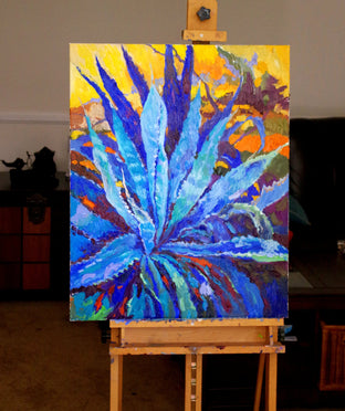 Blue Agave by Suren Nersisyan |  Side View of Artwork 