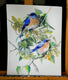 Original art for sale at UGallery.com | Bluebirds on Linden Tree by Suren Nersisyan | $400 | watercolor painting | 16' h x 12' w | thumbnail 3