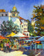 Original art for sale at UGallery.com | Mexican Market in Los Angeles, Union Station, Midday by Suren Nersisyan | $1,600 | oil painting | 28' h x 22' w | thumbnail 1