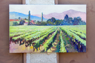 Vineyards, Early Summer Morning, California by Suren Nersisyan |  Side View of Artwork 