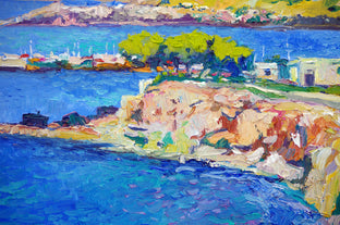 The Blue of the Aegean Sea, Greece by Suren Nersisyan |   Closeup View of Artwork 