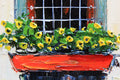 Original art for sale at UGallery.com | Finestra Italiano by Lisa Elley | $350 | oil painting | 10' h x 8' w | thumbnail 4