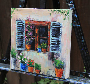 Italian Window by Lisa Elley |  Side View of Artwork 