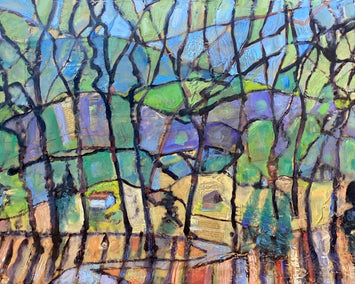 encaustic artwork by James Hartman titled Edge of the Woods