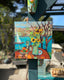 Original art for sale at UGallery.com | Sunflowers on the Water by James Hartman | $475 | oil painting | 12' h x 12' w | thumbnail 3